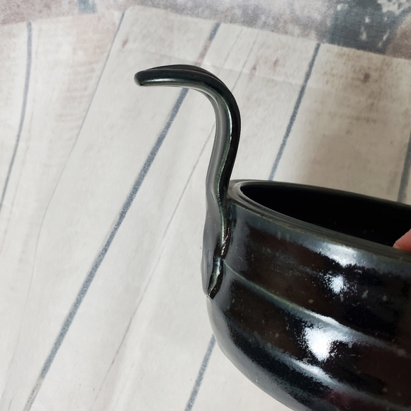 Handcrafted Studio Pottery Handled Soup Bowls Multicolored Glaze Set of 2 - Picture 12 of 16